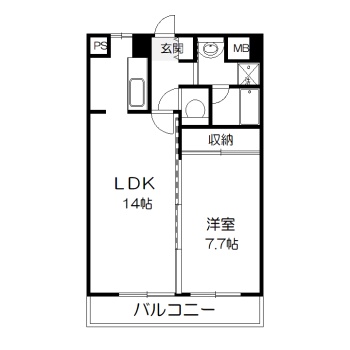 アートヴィレッヂIの間取り