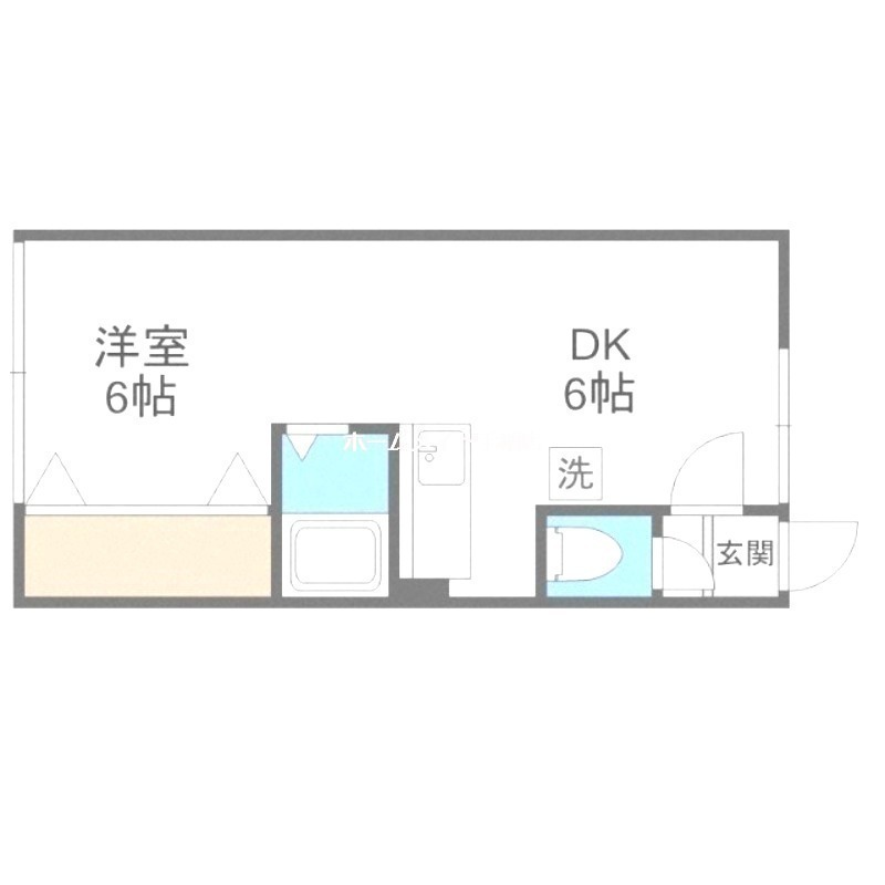 札幌市手稲区曙五条のアパートの間取り