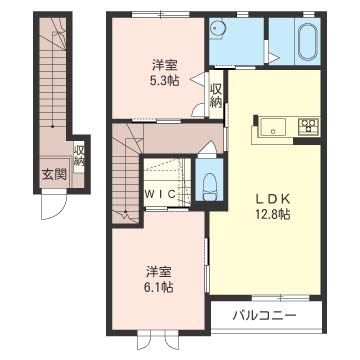 ブルーム　Ａ棟の間取り