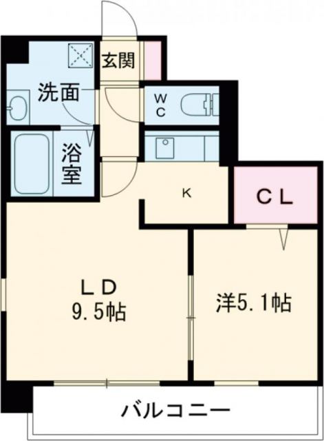 レジュイール東中通の間取り