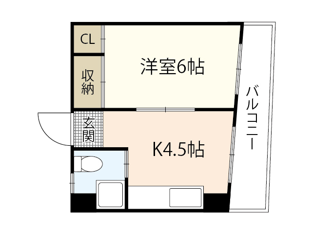 Ｃａｌｍ楠木六番館の間取り