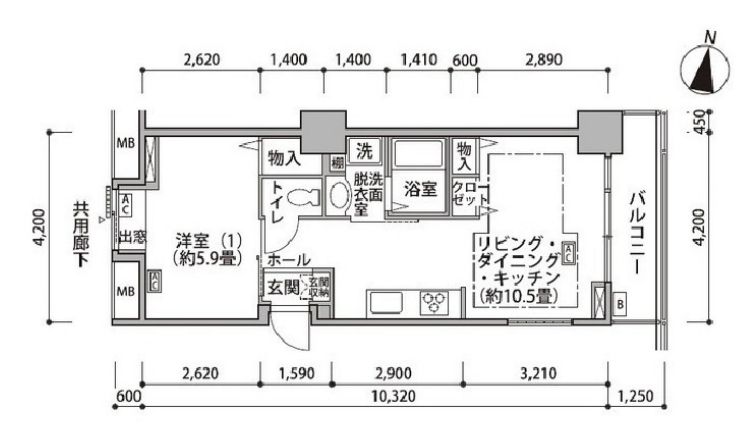 東雲キャナルコートＣＯＤＡＮ１８号棟の間取り