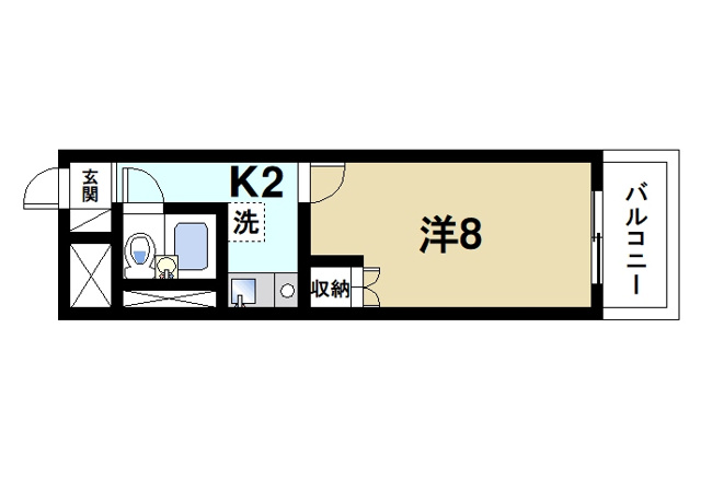 天理市田井庄町のマンションの間取り