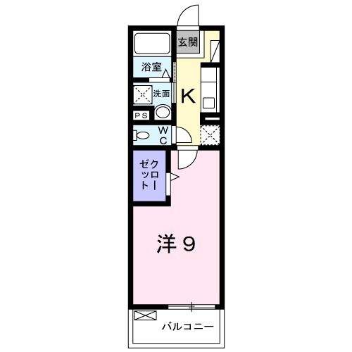 香芝市五位堂のアパートの間取り