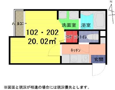 草加市吉町のアパートの間取り