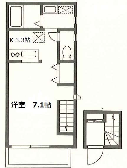 大田区東蒲田のアパートの間取り