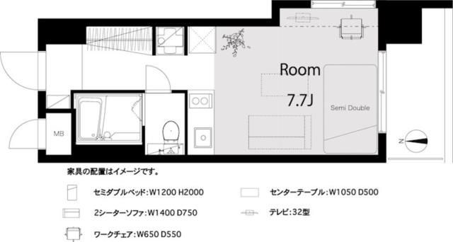 コスモ門前仲町の間取り