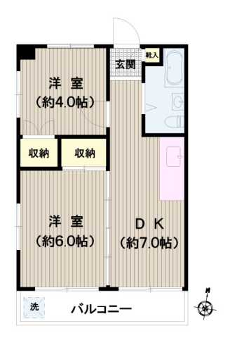 台東区池之端のマンションの間取り