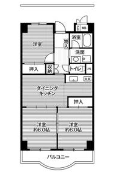 港区海岸のマンションの間取り