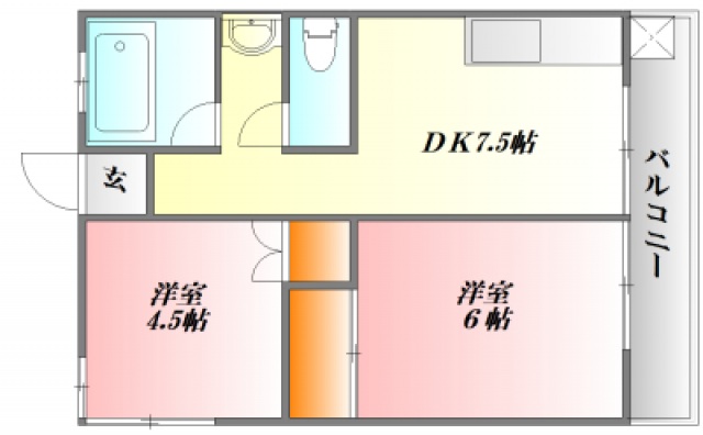 広島市中区吉島町のマンションの間取り