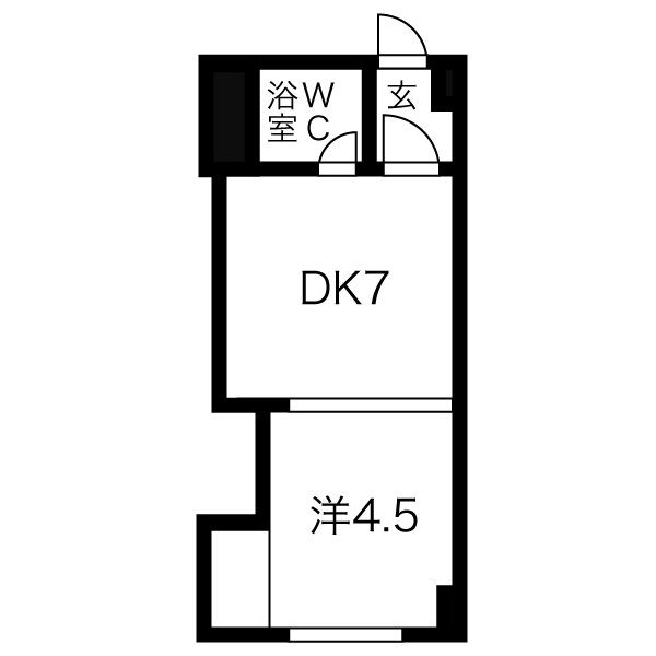 札幌市中央区南二十四条西のマンションの間取り