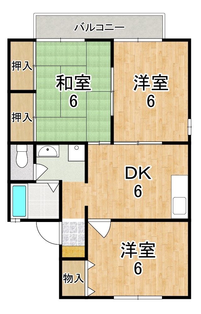 グリーンハイツ4号館の間取り