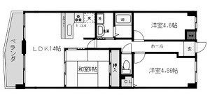 明石市大久保町大窪のマンションの間取り