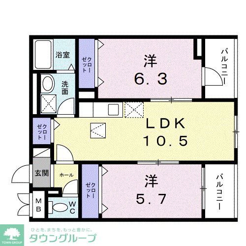 葛飾区新宿のアパートの間取り