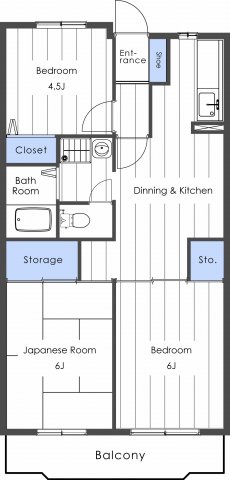 東松山市本町のマンションの間取り