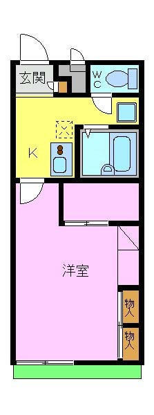 レオパレステイルザウエストの間取り