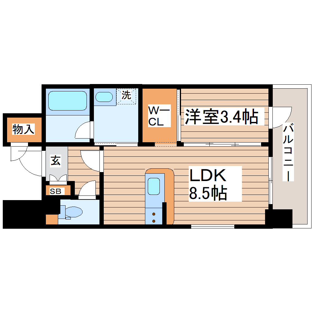 APPLEみやぎのの間取り