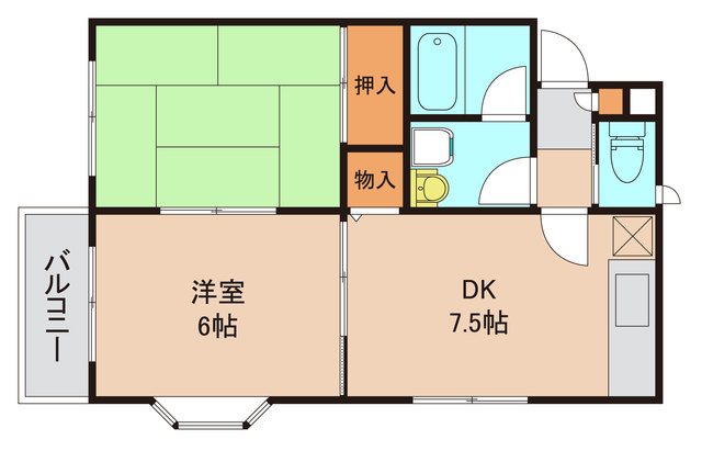 浦安市堀江のアパートの間取り