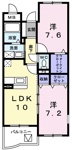 長浜市八幡東町のマンションの間取り