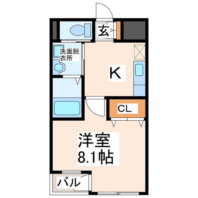 熊本市中央区桜町のマンションの間取り