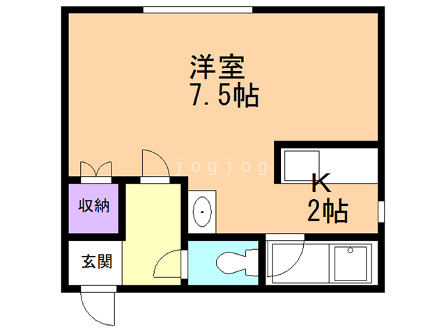 札幌市北区北三十四条西のアパートの間取り