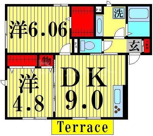 足立区古千谷本町のアパートの間取り