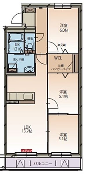 ハートフルマンション新左衛門の間取り