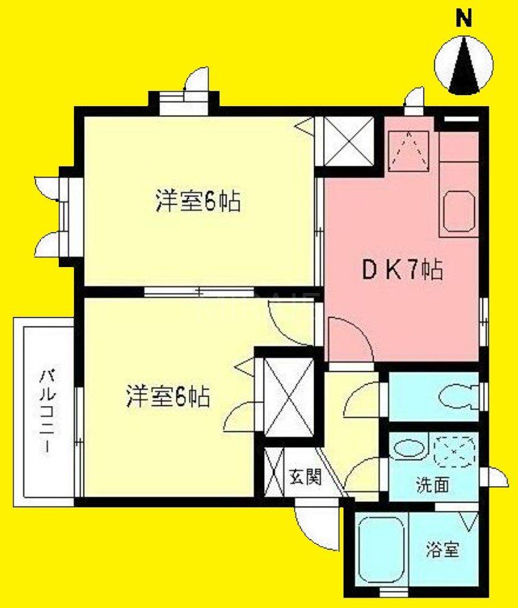 サンフラワーＡの間取り