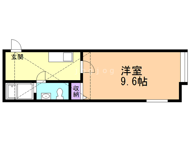 札幌市豊平区月寒東二条のアパートの間取り