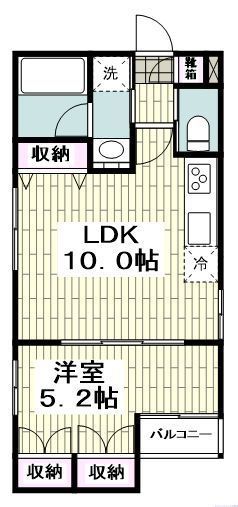 茅ヶ崎市代官町のマンションの間取り