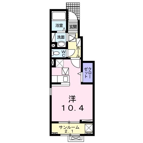 三条市下須頃のアパートの間取り