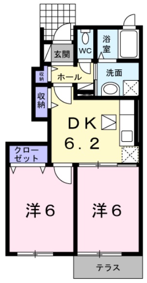 シェーンパラストＢの間取り