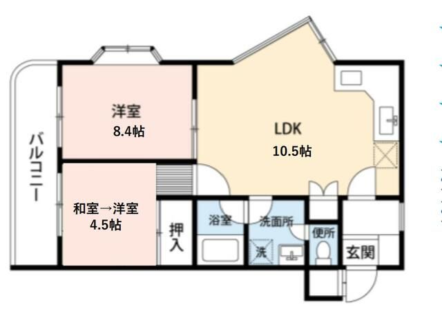 川口市芝中田のマンションの間取り