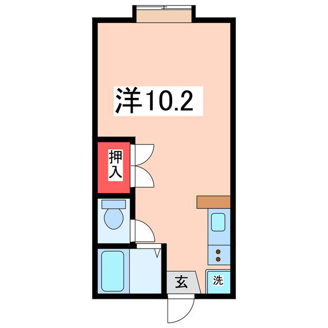 新潟市中央区文京町のアパートの間取り