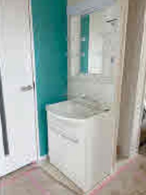 洗面設備　建築中