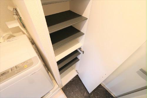 収納　女性には嬉しい大型シューズボックス・外出前に姿見でチェック