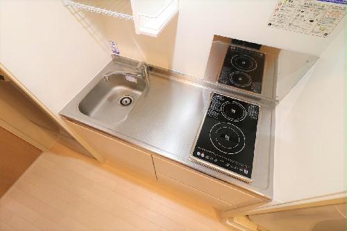 キッチン　カウンターキッチン2口コンロ（IＨ専用）お掃除が楽チン