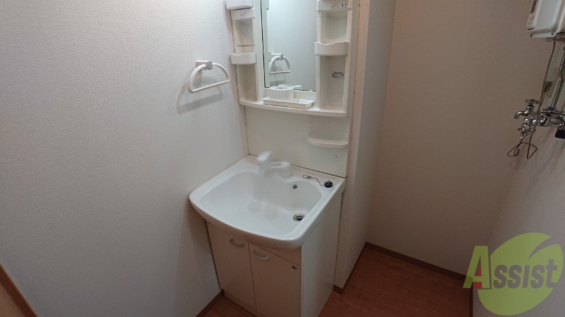 洗面設備　シャンプードレッサー。身支度はここでばっちりですね。