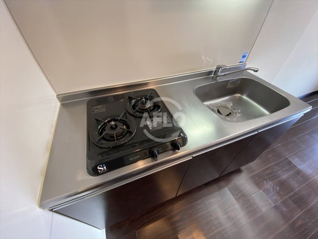 キッチン　S-RESIDENCE淀屋橋　2口ガスシステムキッチン