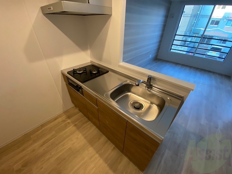 キッチン　２口システムキッチンなので、すぐお料理に使えます！