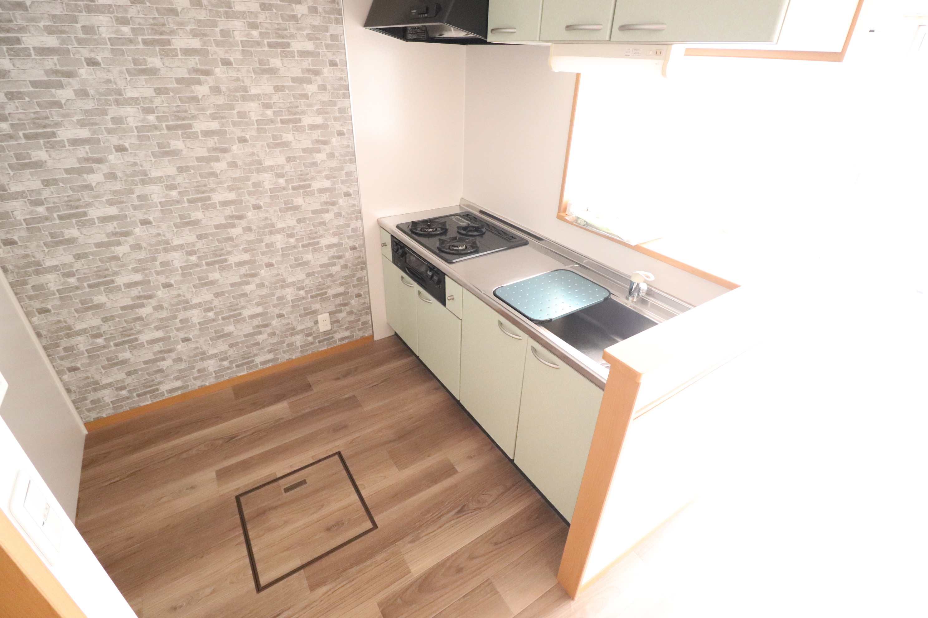 キッチン　3口コンロで使いやすいキッチン♪