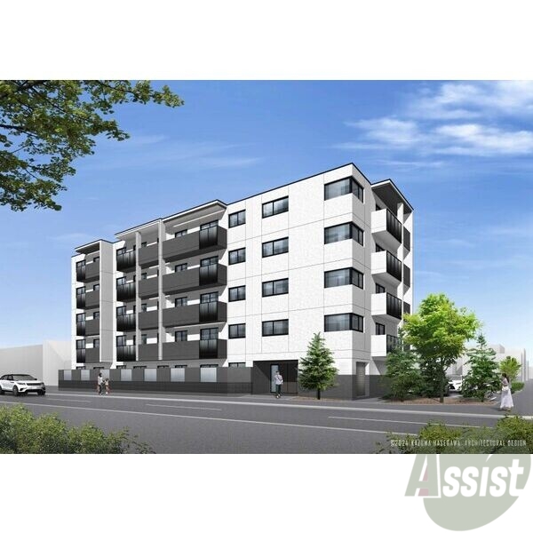 建物外観　完成予想パース　札幌市東区北２３条東「ｓｏｌｅｉｌ元町」