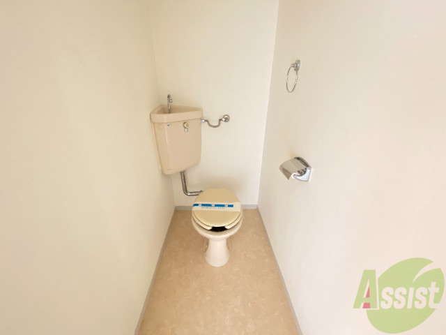 トイレ　こちらはおトイレです。かなり奥行きがありますね。