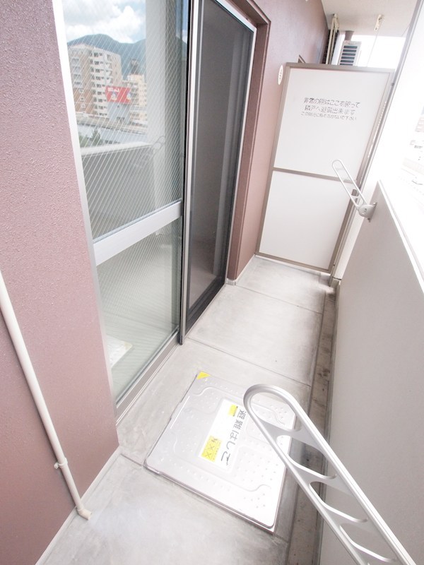 バルコニー　5号タイプは南向きです。