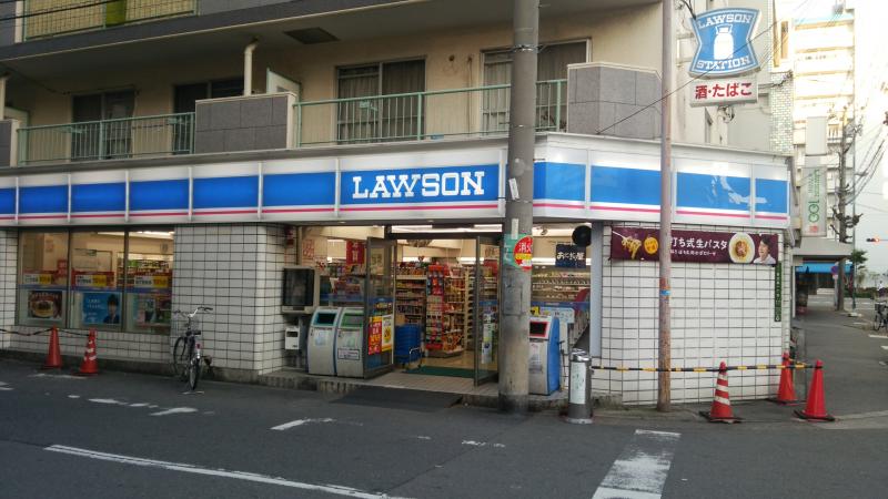 コンビニ　ローソンストア100 LS東淀川淡路店（コンビニ）まで736m