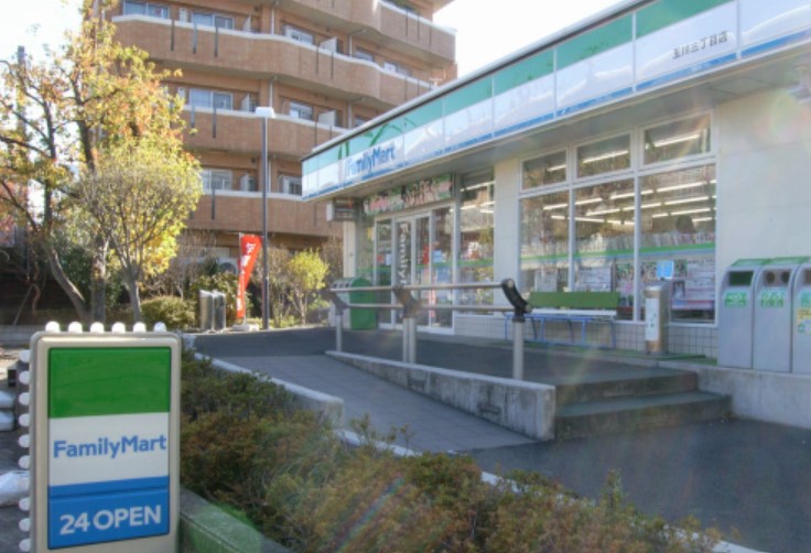 コンビニ　ファミリーマート玉川三丁目店（コンビニ）まで377m