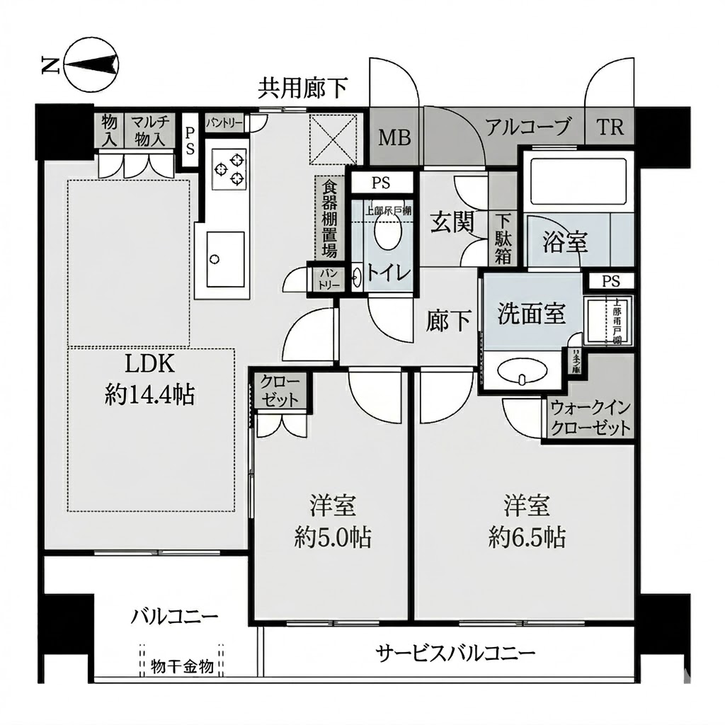 プレミスト京都二条城北の間取り写真