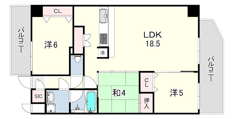 LADOUCEUR西宮北口の間取り写真