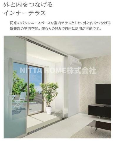 居室・リビング　【完成イメージ図】１１．２帖のリビングに洋室４．２帖のお部屋