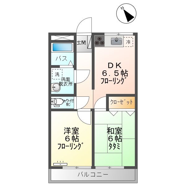 上田電鉄別所線 寺下駅 徒歩8分 2階建 築44年の間取り写真